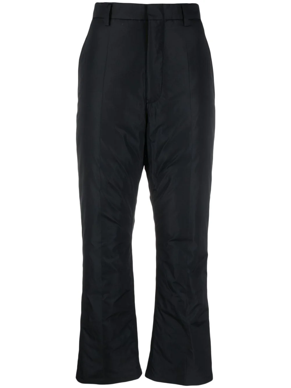 padded straight-leg trousers - 1