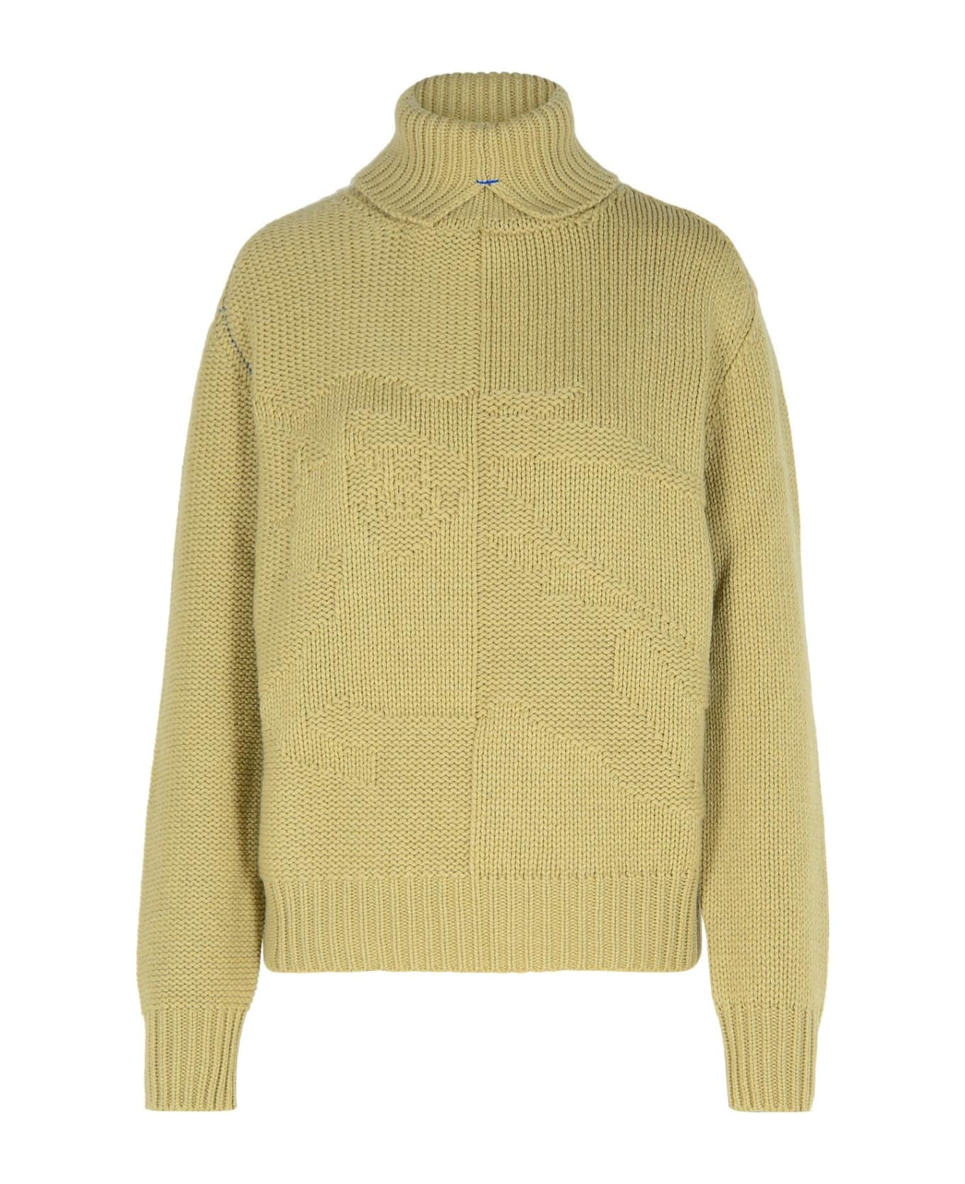 Green Cashmere Turtleneck Sweater - 1