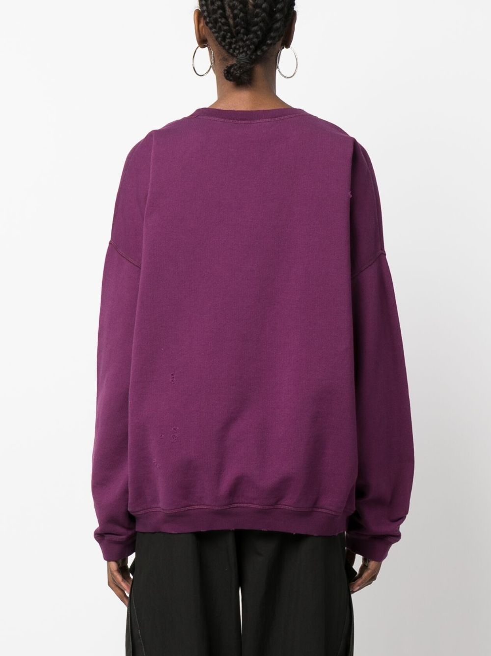 ripped detailing logo-print hoodie - 4