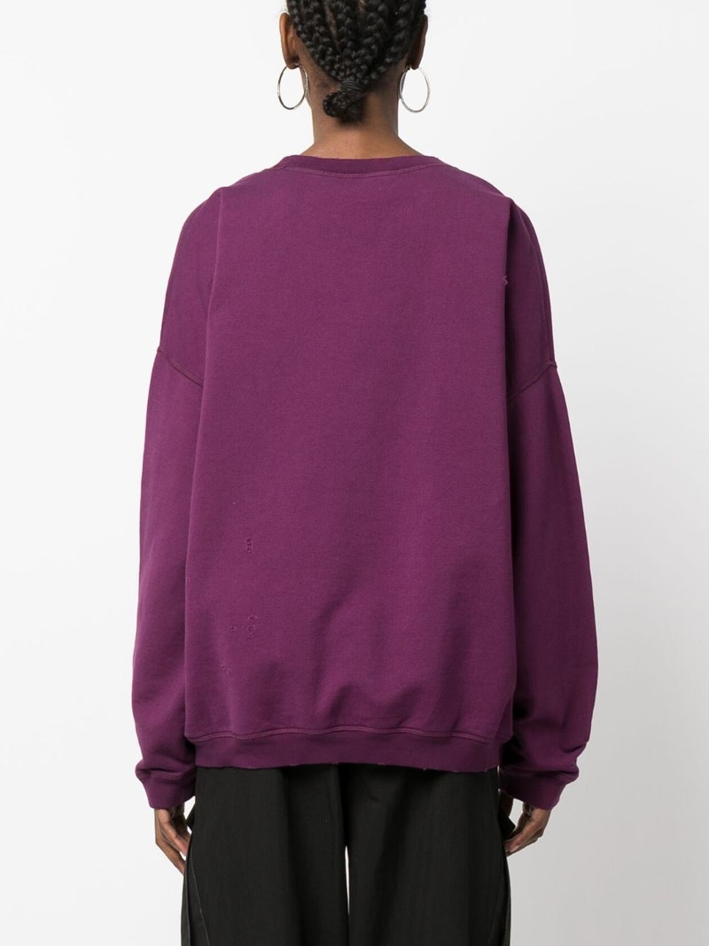 ripped detailing logo-print hoodie 4