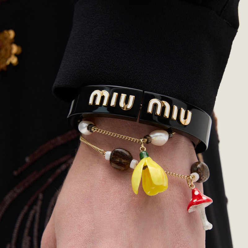 Miu Miu Metal and resin bracelet outlook