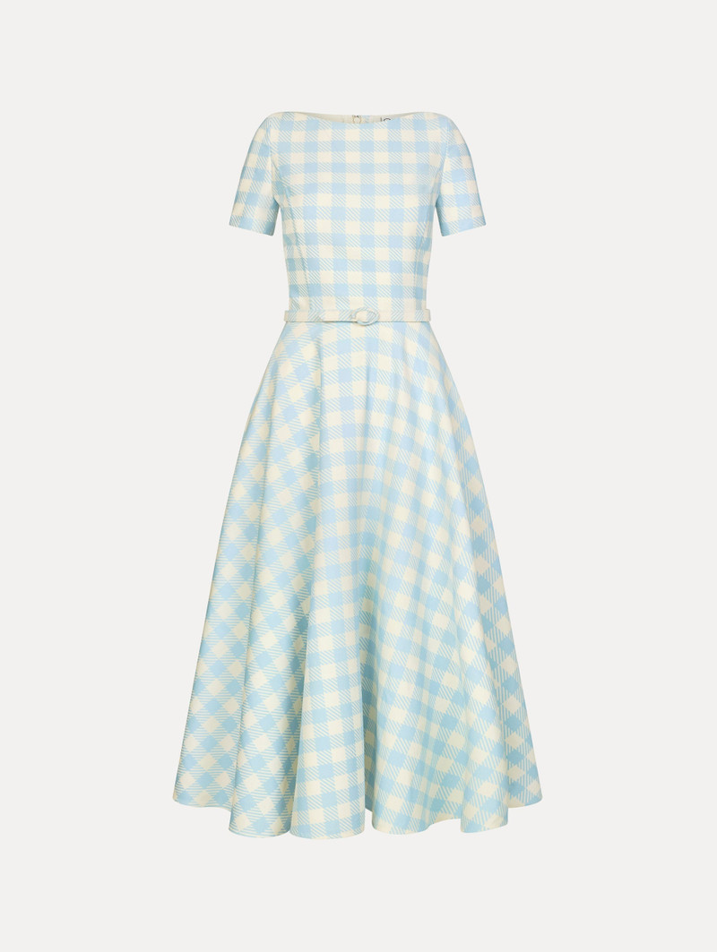 GINGHAM WOOL-BLEND DRESS 1