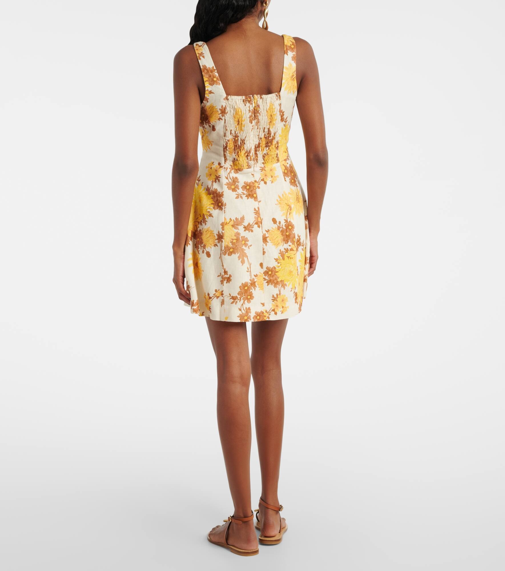 Felice floral linen minidress - 3