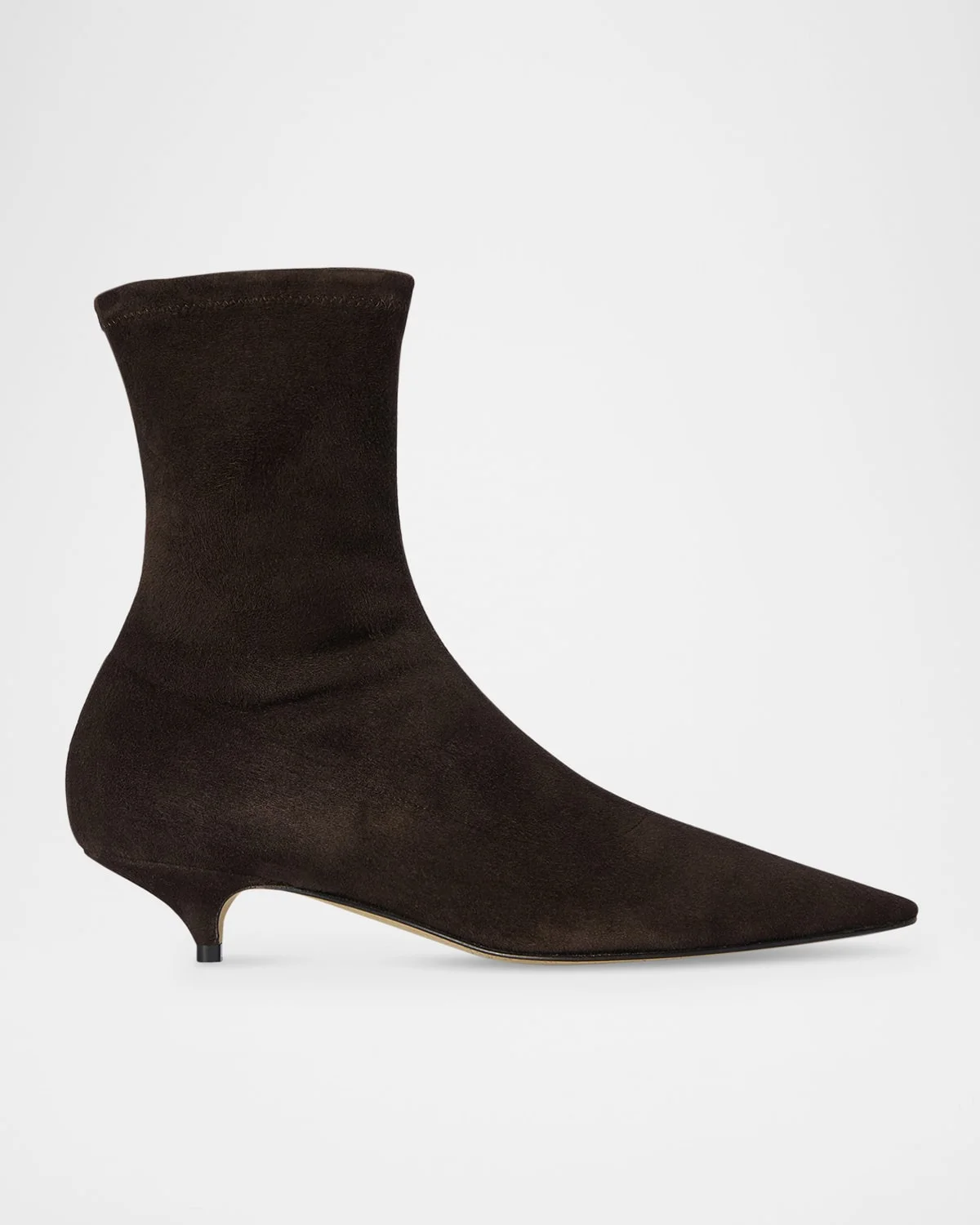 Liisa Suede Kitten-Heel Booties - 1