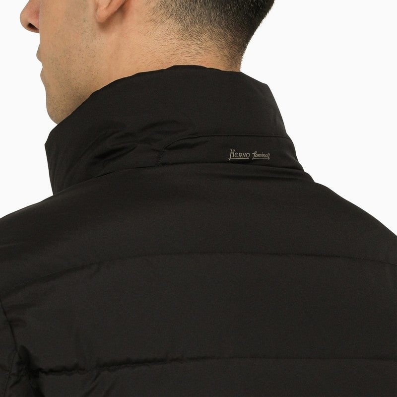 Herno Black Quilted Nylon Down Jacket Men - 4