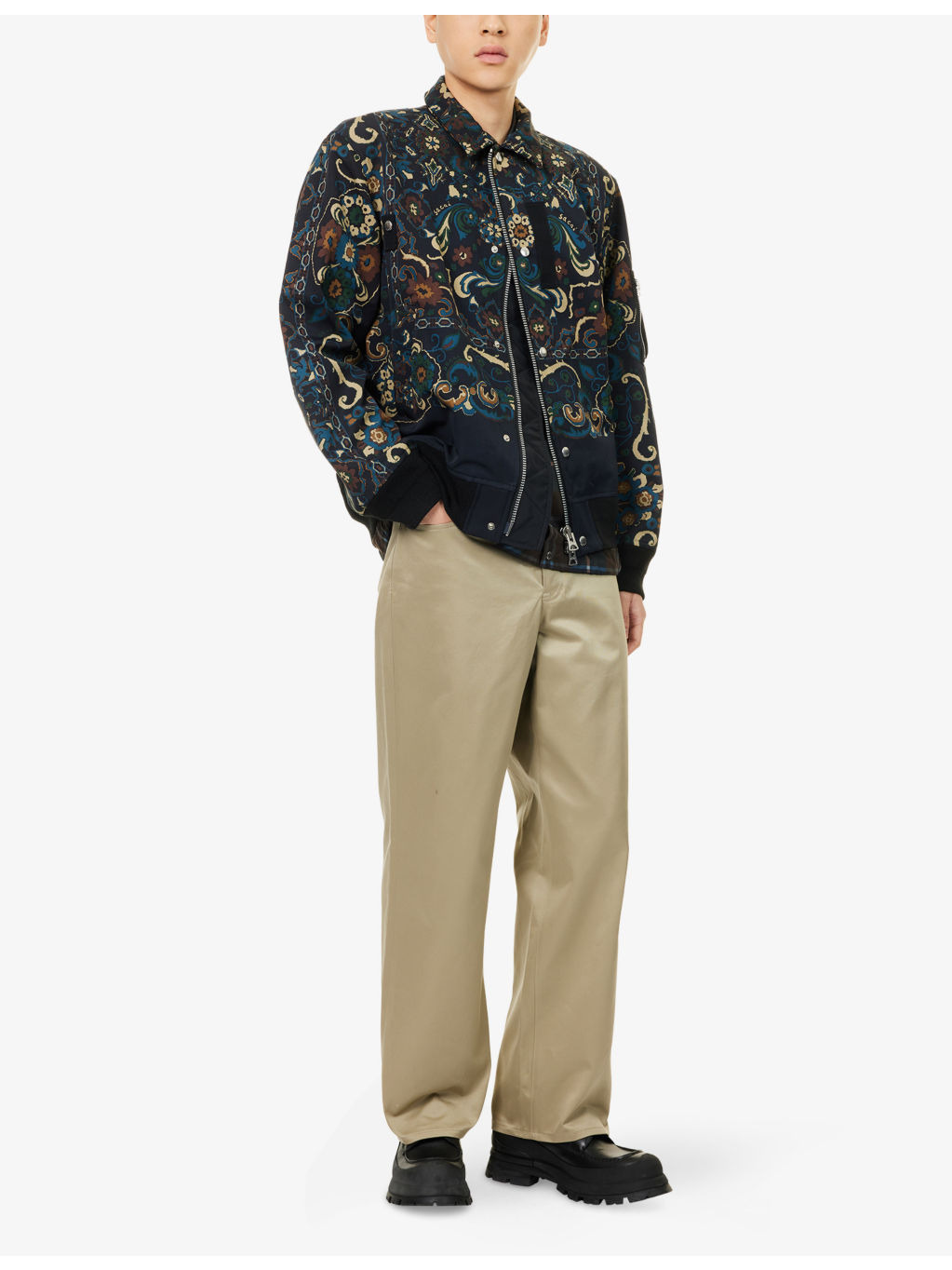 Belted Straight-Leg Cotton Chino Trousers - 2