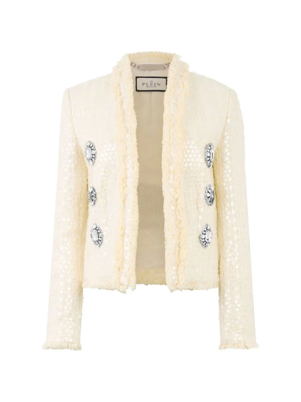 sequin embellished tweed bolero - 1
