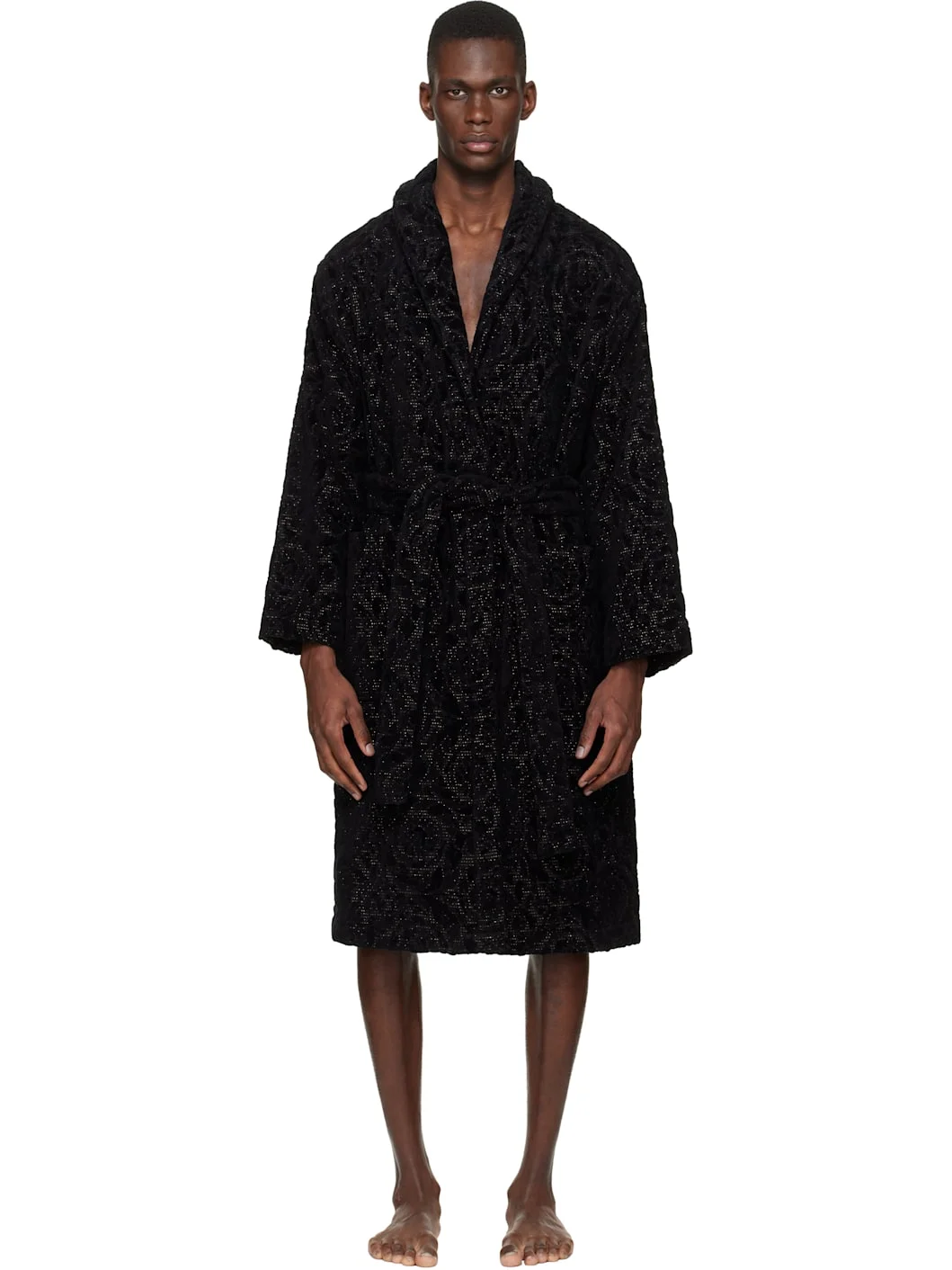 Gray Barocco Bathrobe - 1