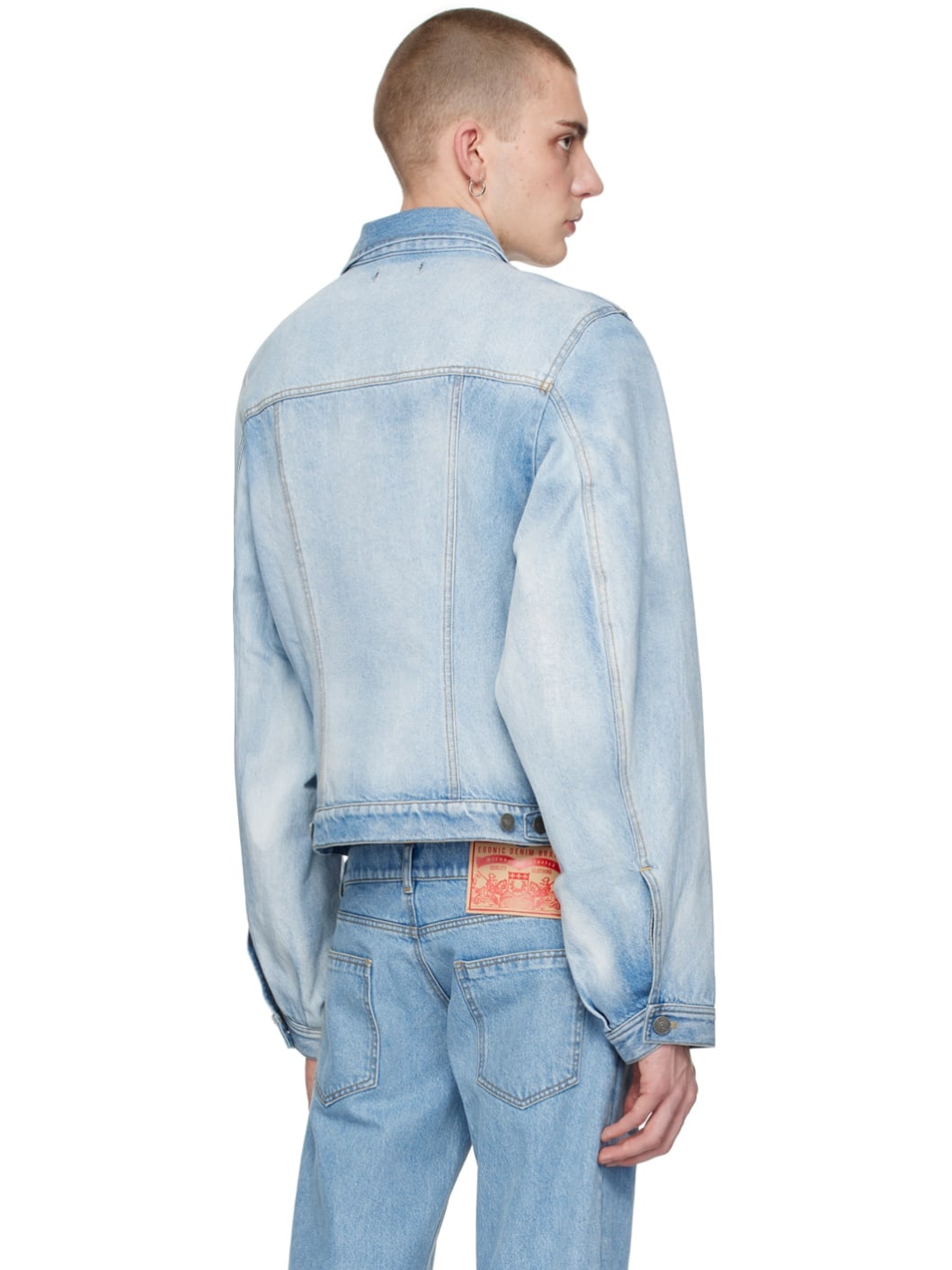 Blue Wrapped Denim Jacket - 3