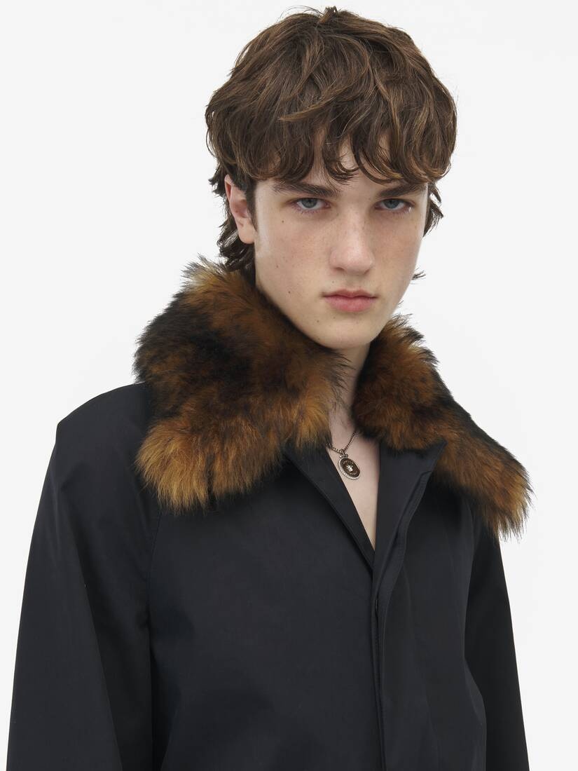 Shearling Detail Raincoat - 6