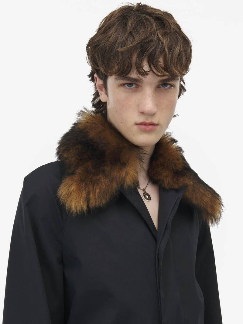 Shearling Detail Raincoat 6
