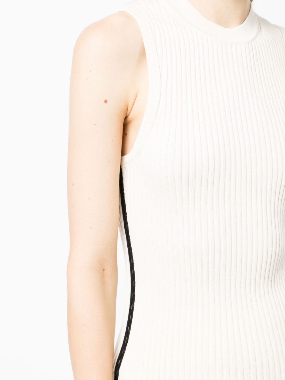 sleeveless ribbed-knit top - 5