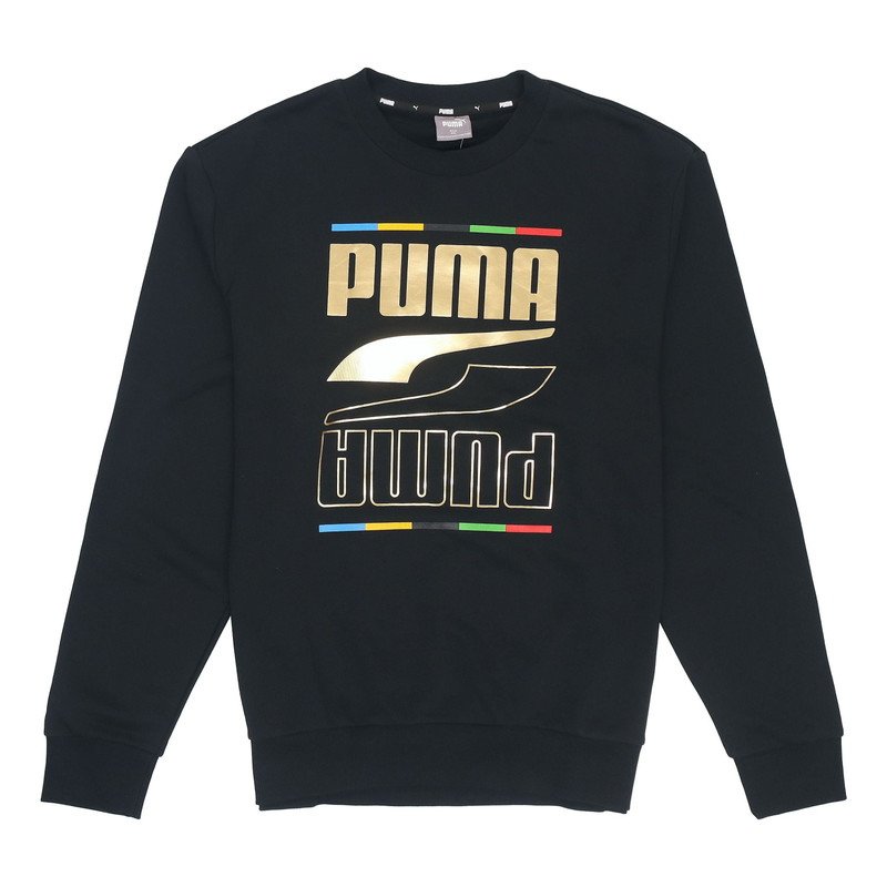 PUMA Printing Round Neck Casual Sports Black 585267-01 - 1