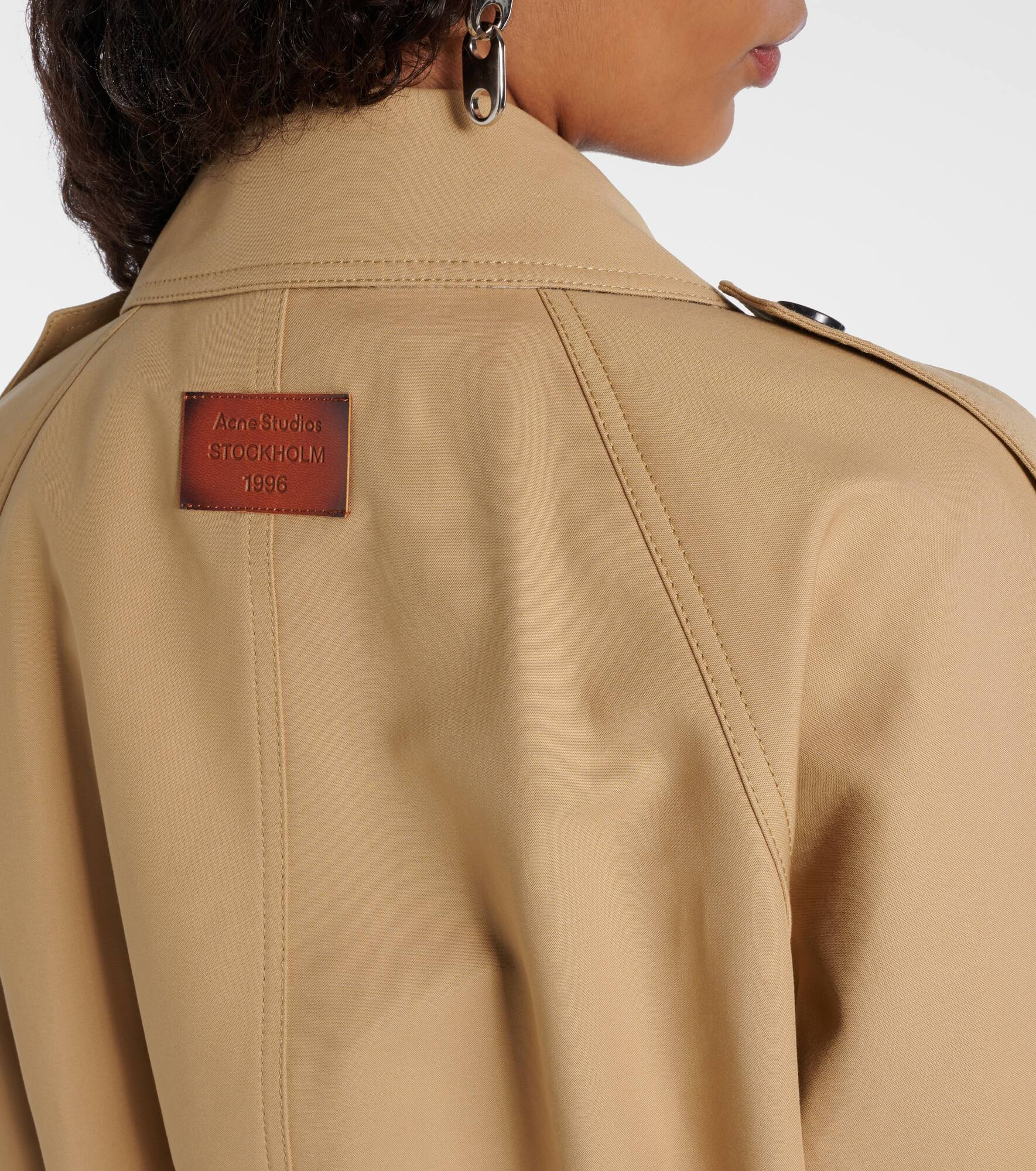 Cotton satin trench coat - 6