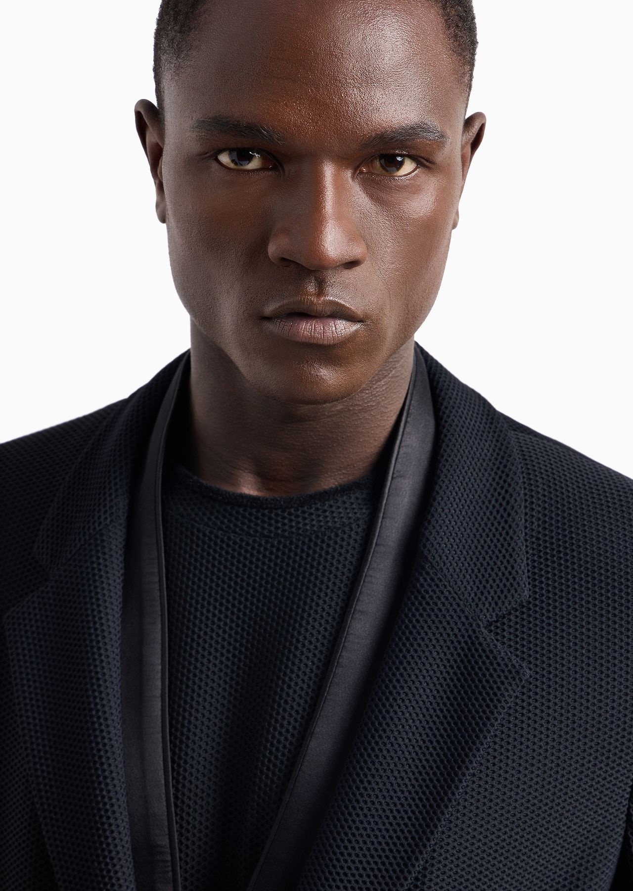 Single-breasted jacket in technical waffle fabric - 5