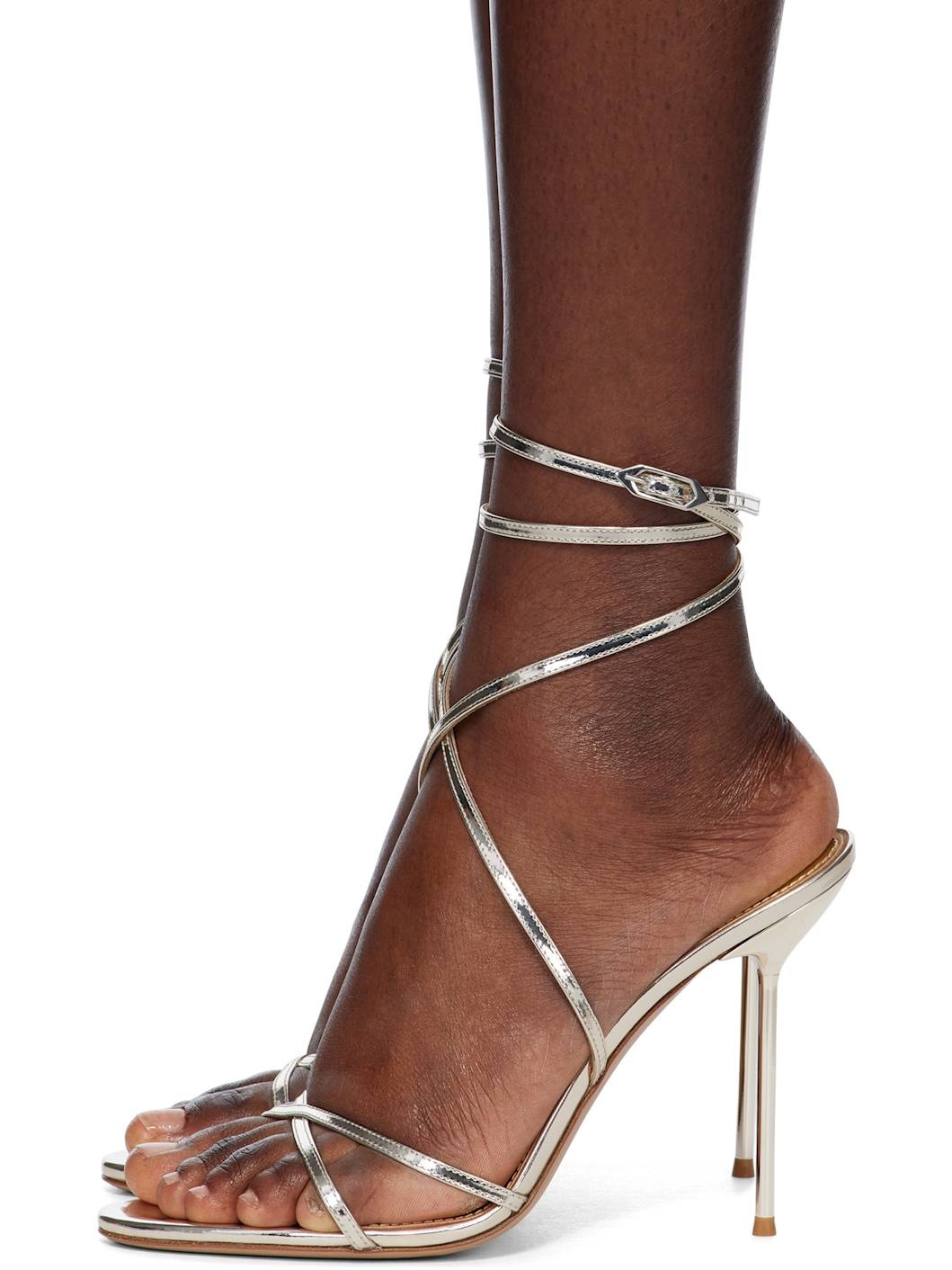 Gold Liz Lace Up Heeled Sandals - 3
