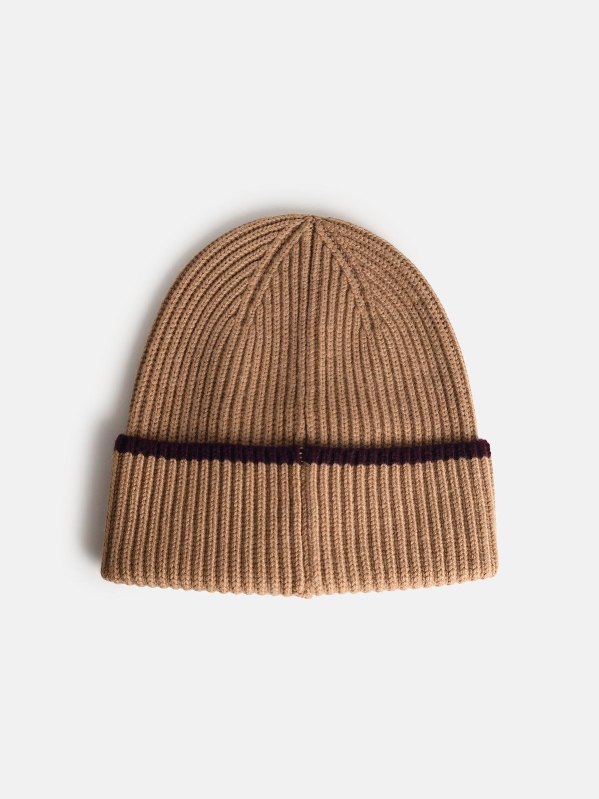 'LE BONNET LAINE' BEIGE MERINO WOOL BEANIE - 2