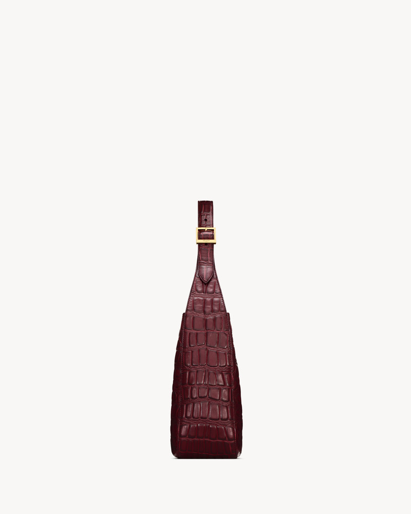 LE 5 À 7 SUPPLE SMALL IN CROCODILE-EMBOSSED LEATHER 4