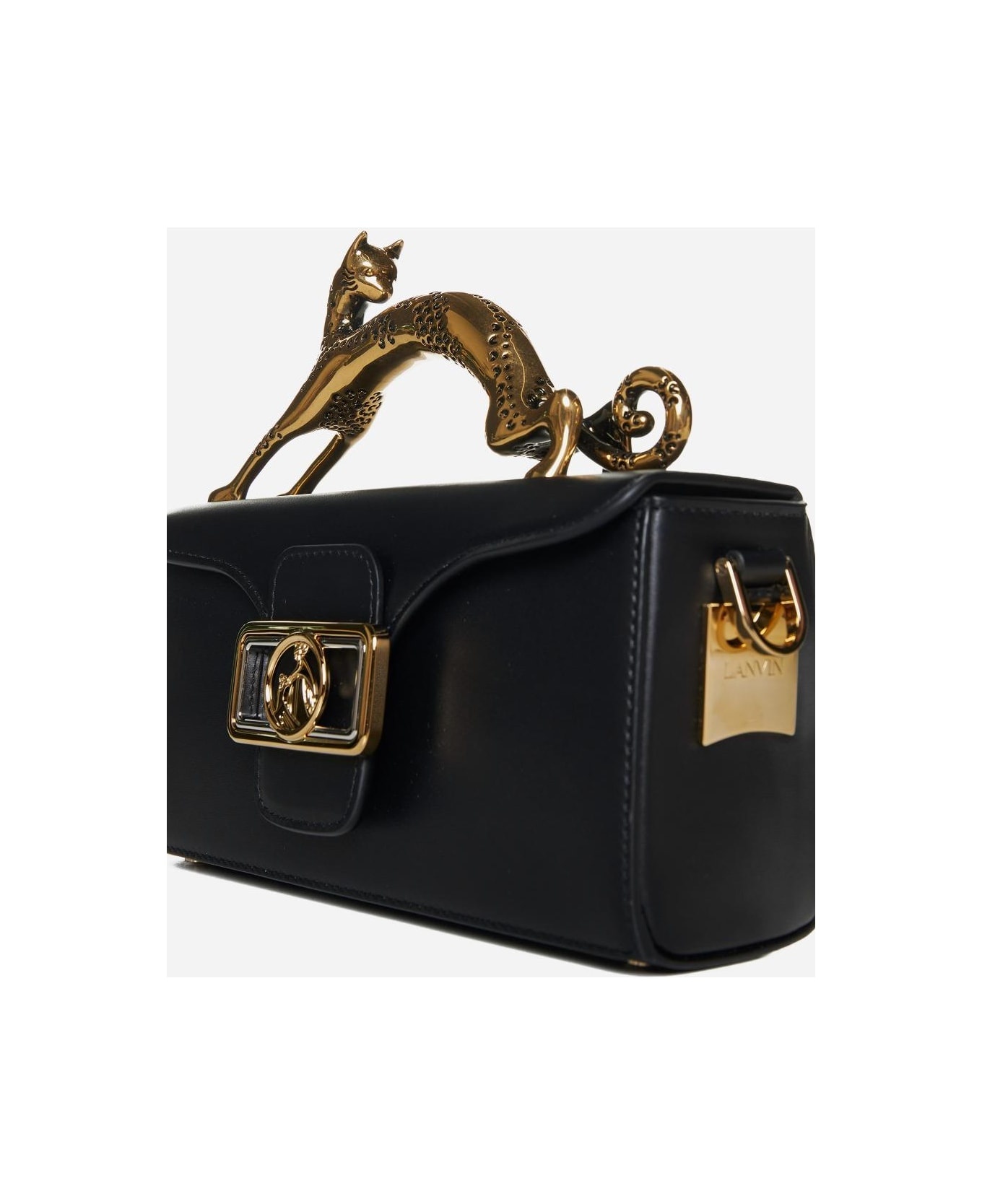 Black Nano Pencil Cat Top Handle Bag - 5