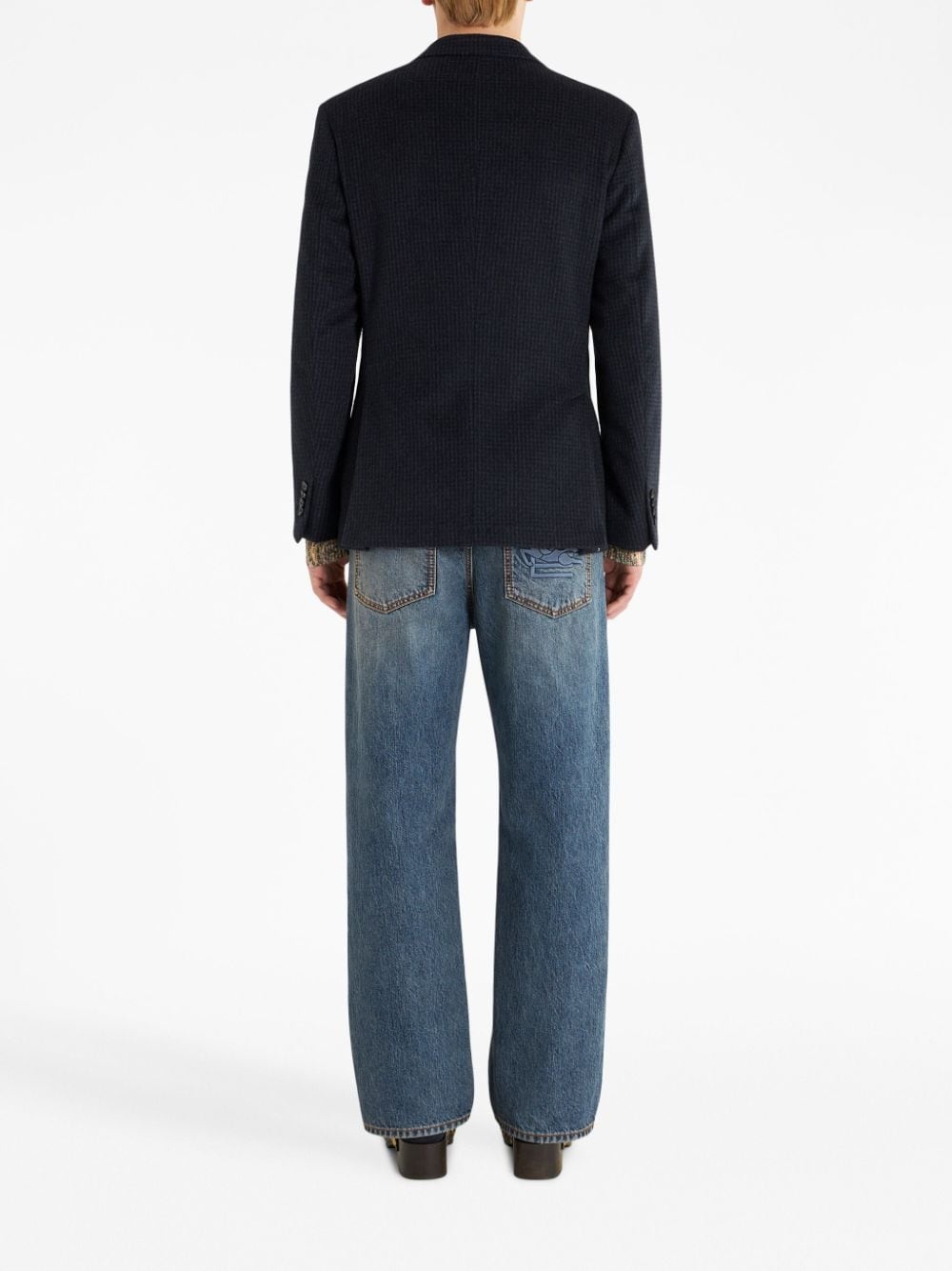 notched-lapels single-breasted blazer - 4