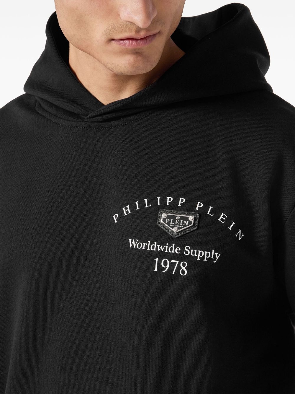 logo-plaque hoodie - 4