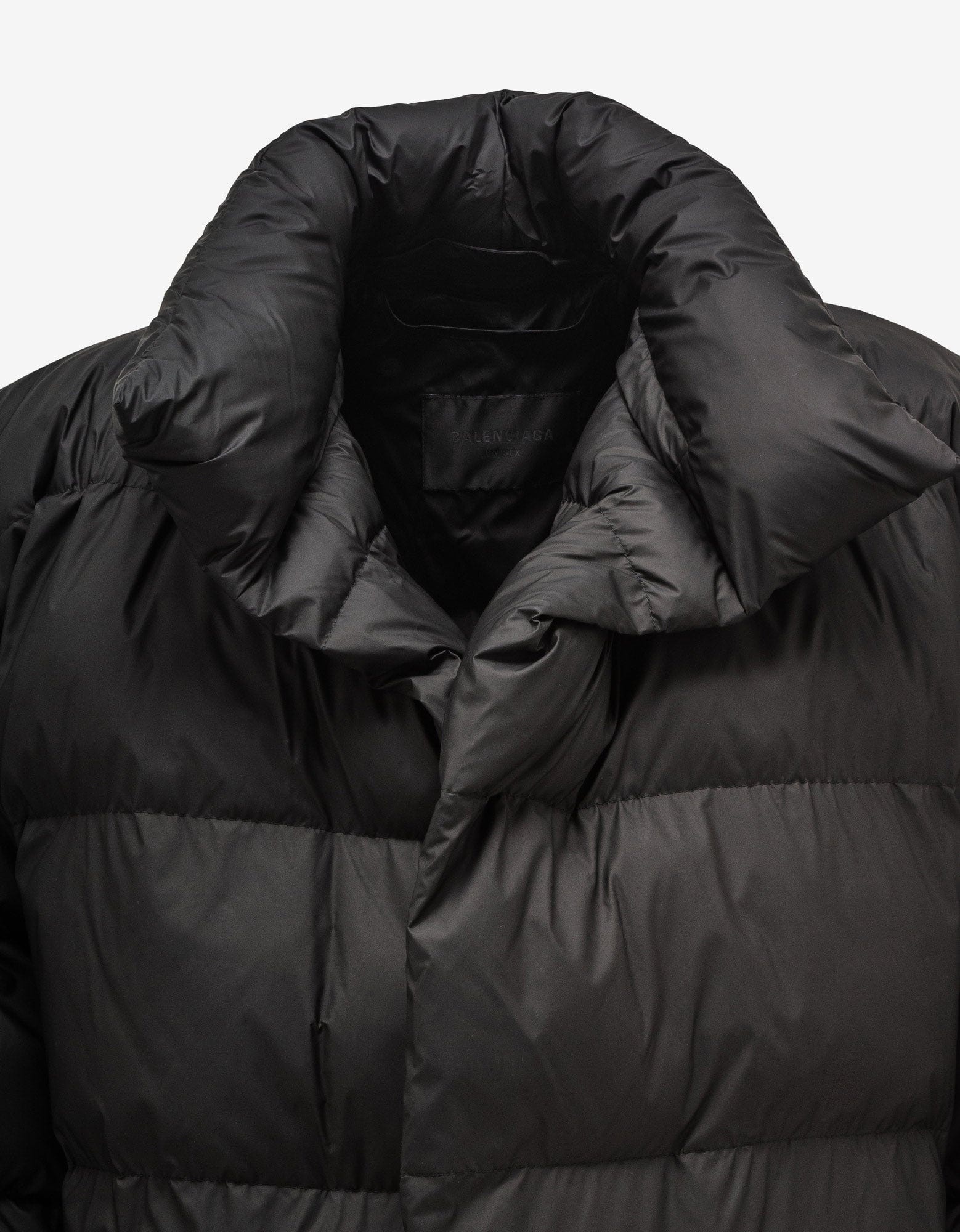 Black Wrap Puffer Jacket - 4