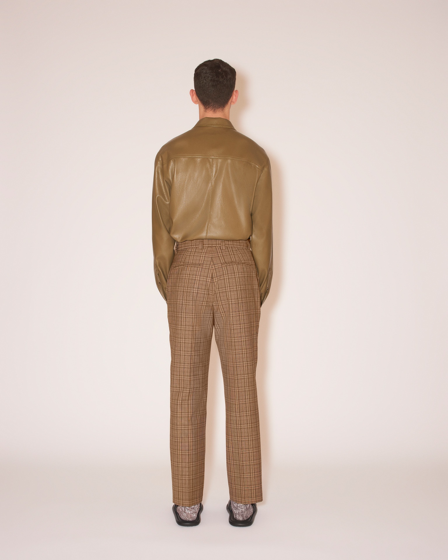 RIAN - Summer suiting straight-leg pants - Camel - 4
