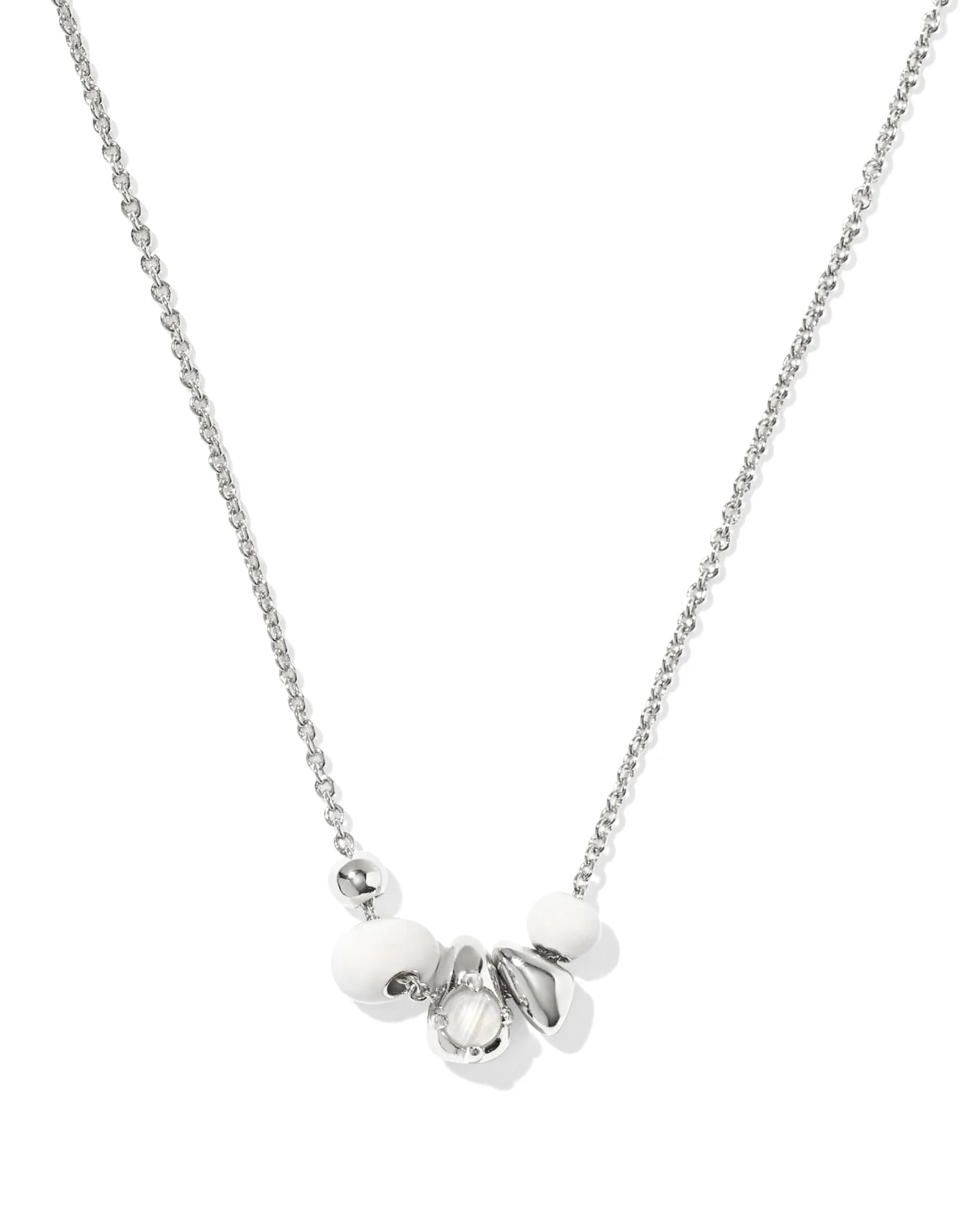 Deliah Silver Short Pendant Necklace - 1