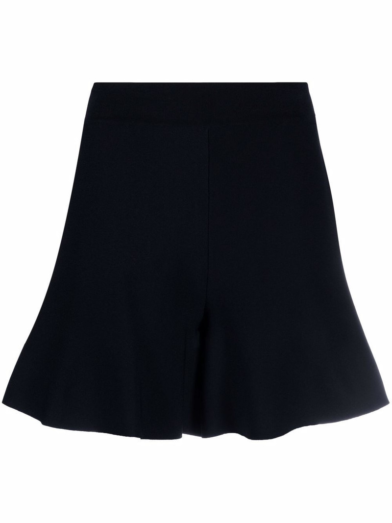 Strong Silhouette peplum-hem crepe shorts 1
