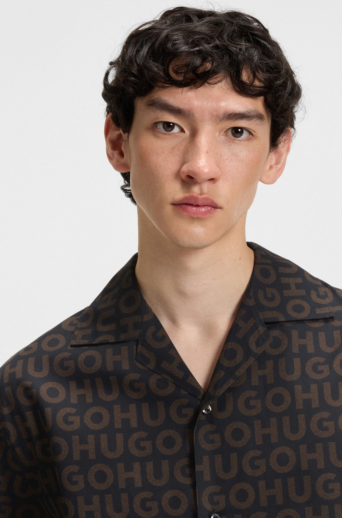 OVERSIZE-FIT SHIRT IN PRINTED COTTON POPLIN - 3
