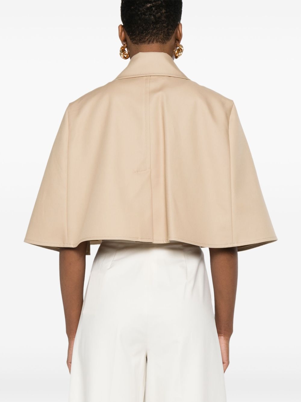 cotton cape jacket - 4