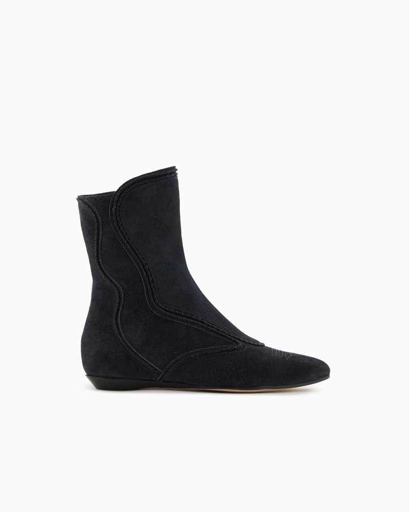 EMBROIDERED SUEDE ANKLE BOOTS 1