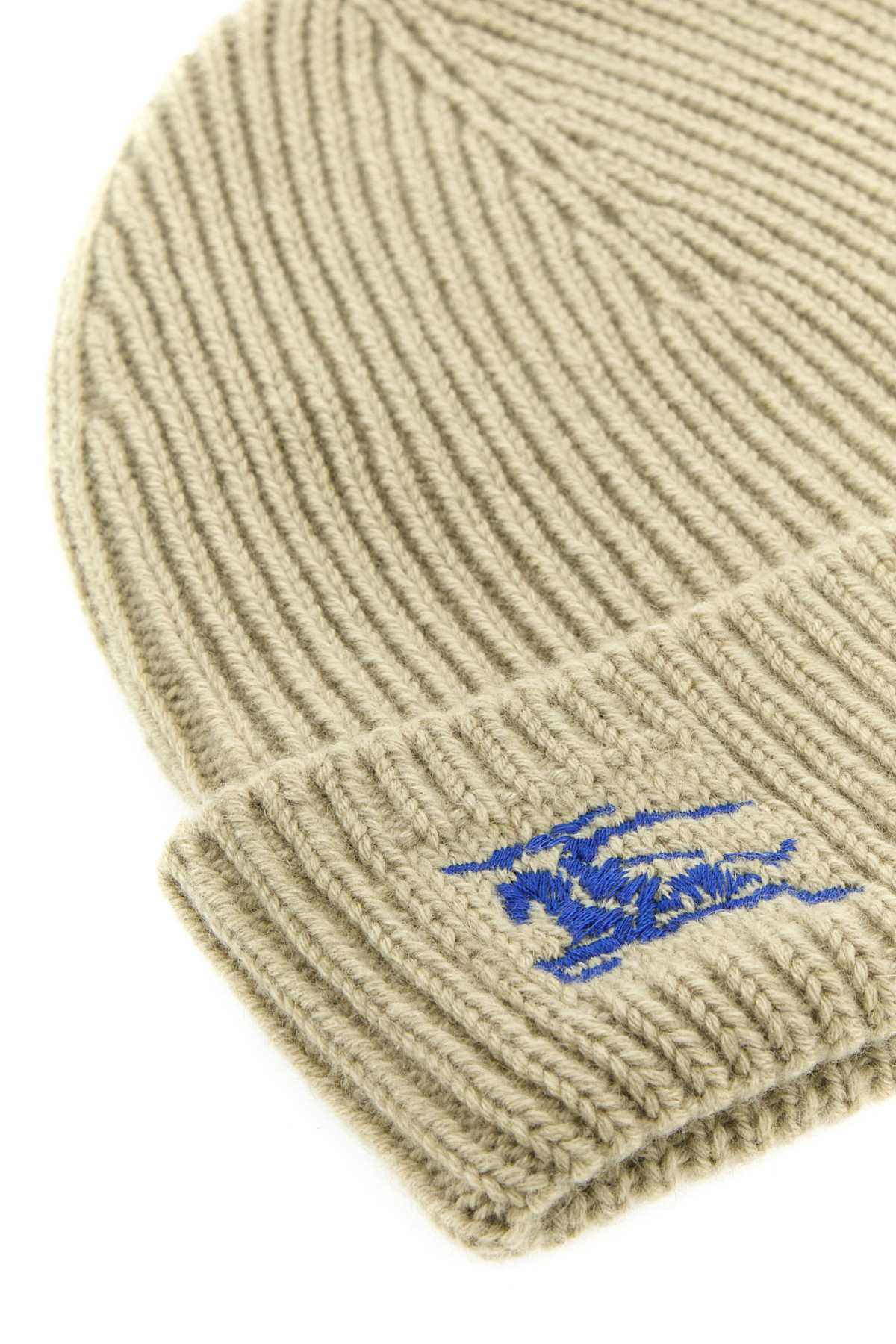 Burberry Women Khaki Cashmere Beanie Hat - 3