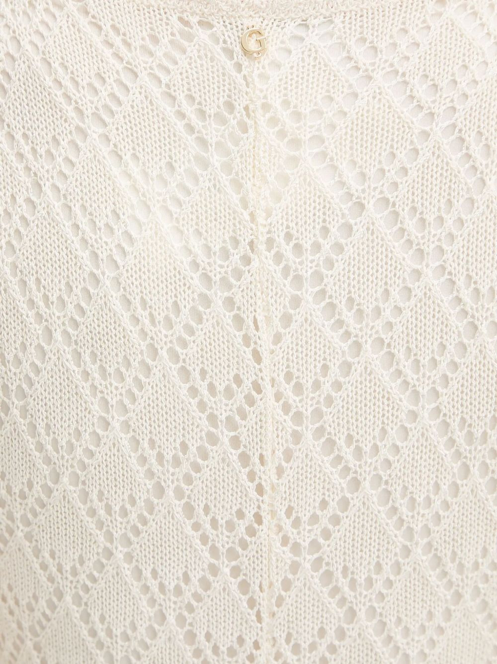 lace-up crochet maxi dress - 5