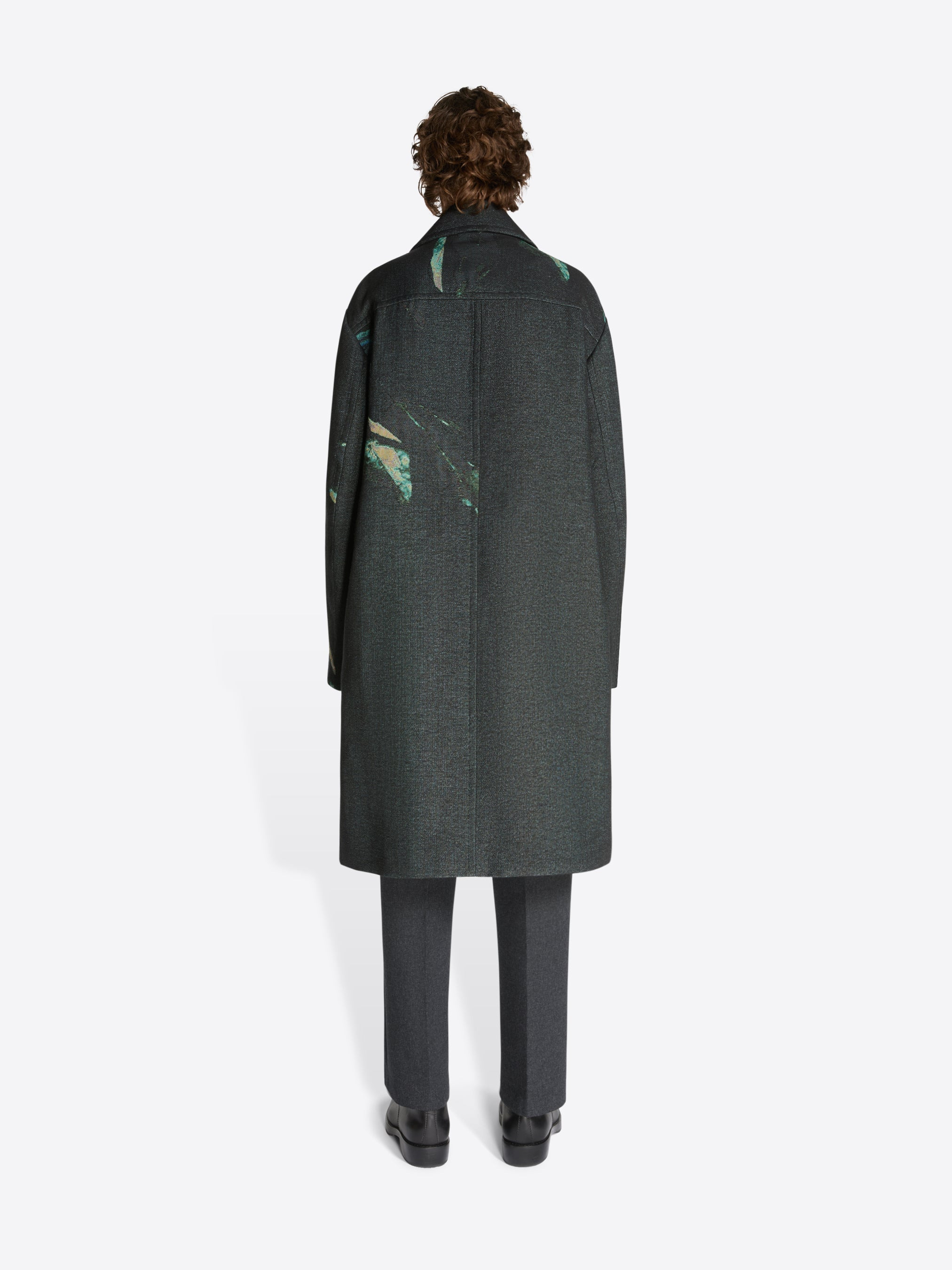 JACQUARD CABAN COAT - 4