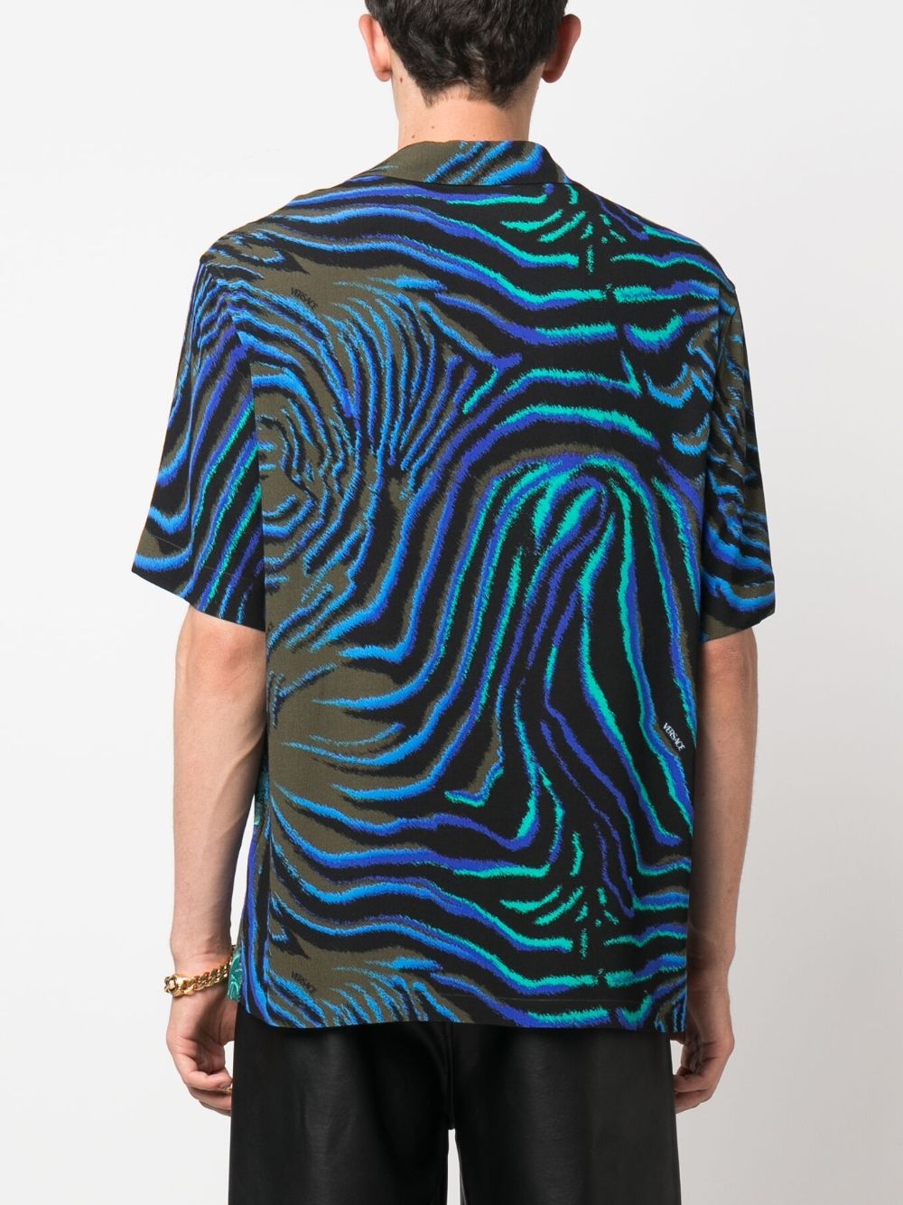 Versace Men's Wildflower Tiger-Print Camp Shirt