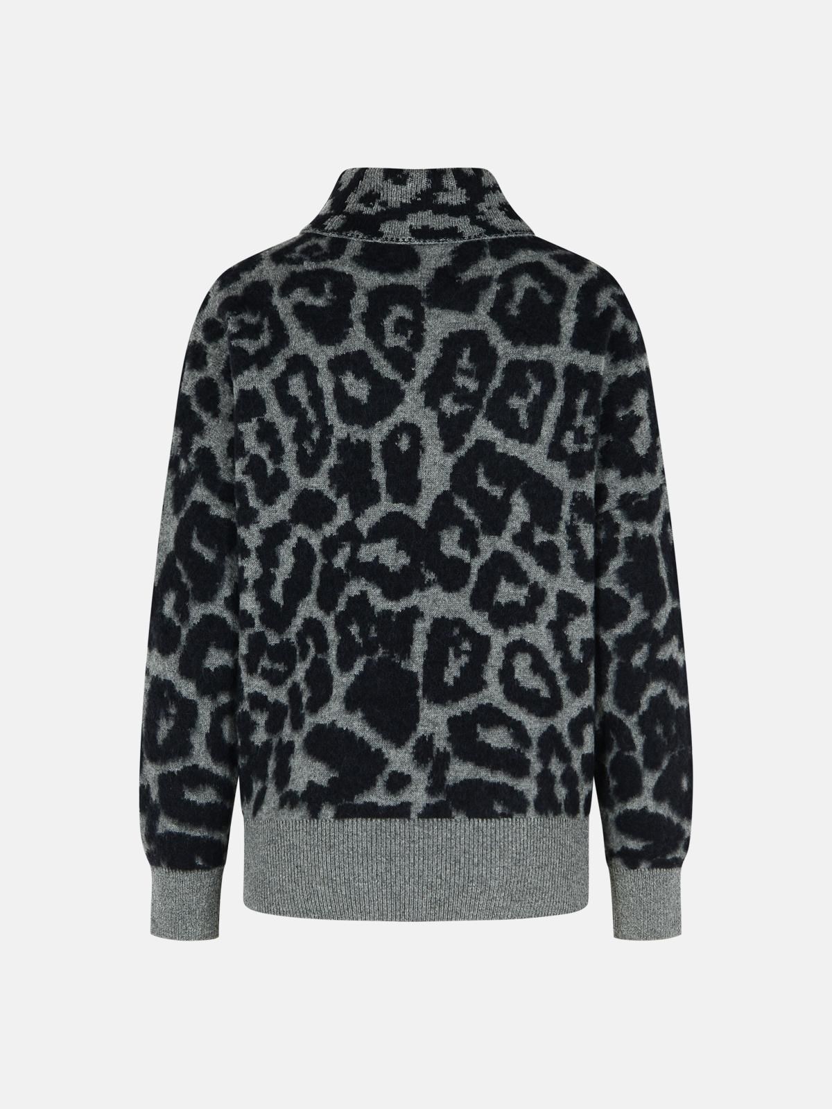 GREY ALPACA BLEND TURTLENECK SWEATER - 3