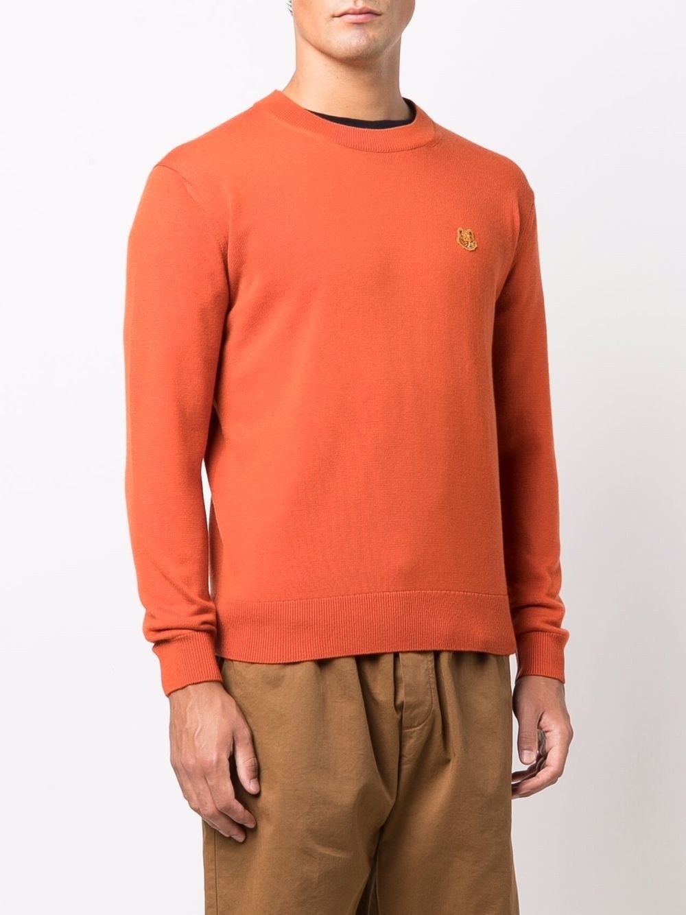 tiger-patch wool jumper - 3