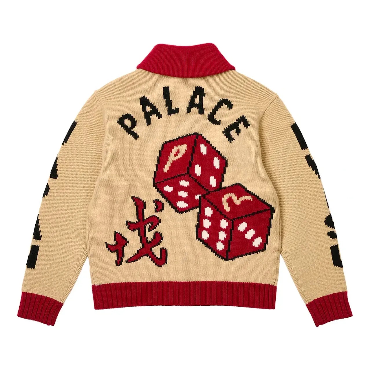 Palace x Evisu Dice Cowichan Knit 'Cream' 2ESPAM4CN1148XXWLCRMX - 2