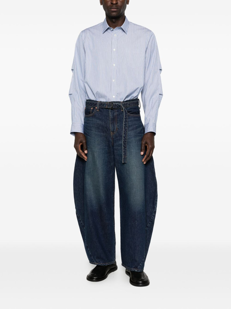 sacai striped layered shirt outlook