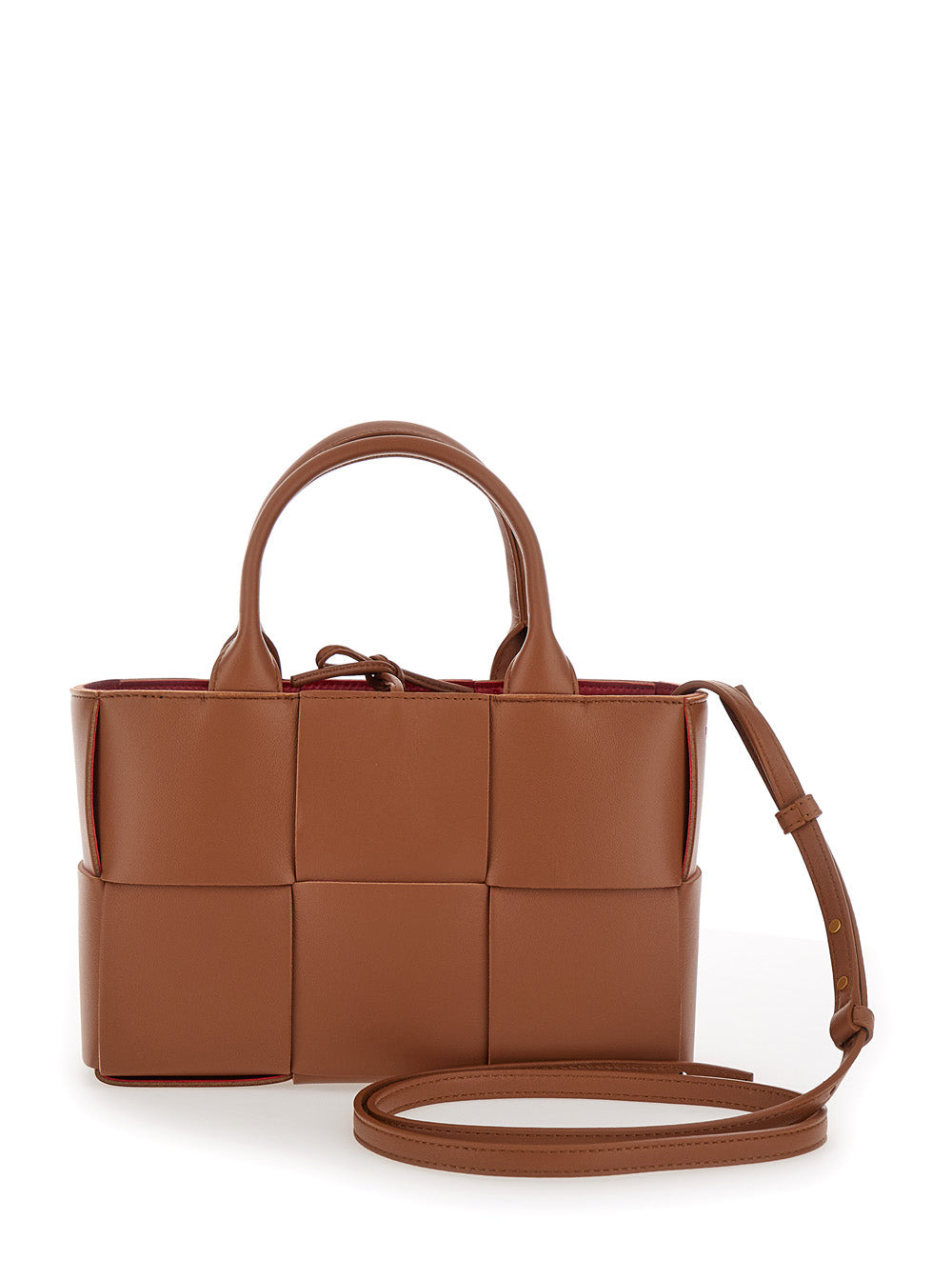 Bottega Veneta Women 'Arco Tote Mini' Brown Handbag With Intreccio Motif In Leather Woman - 4