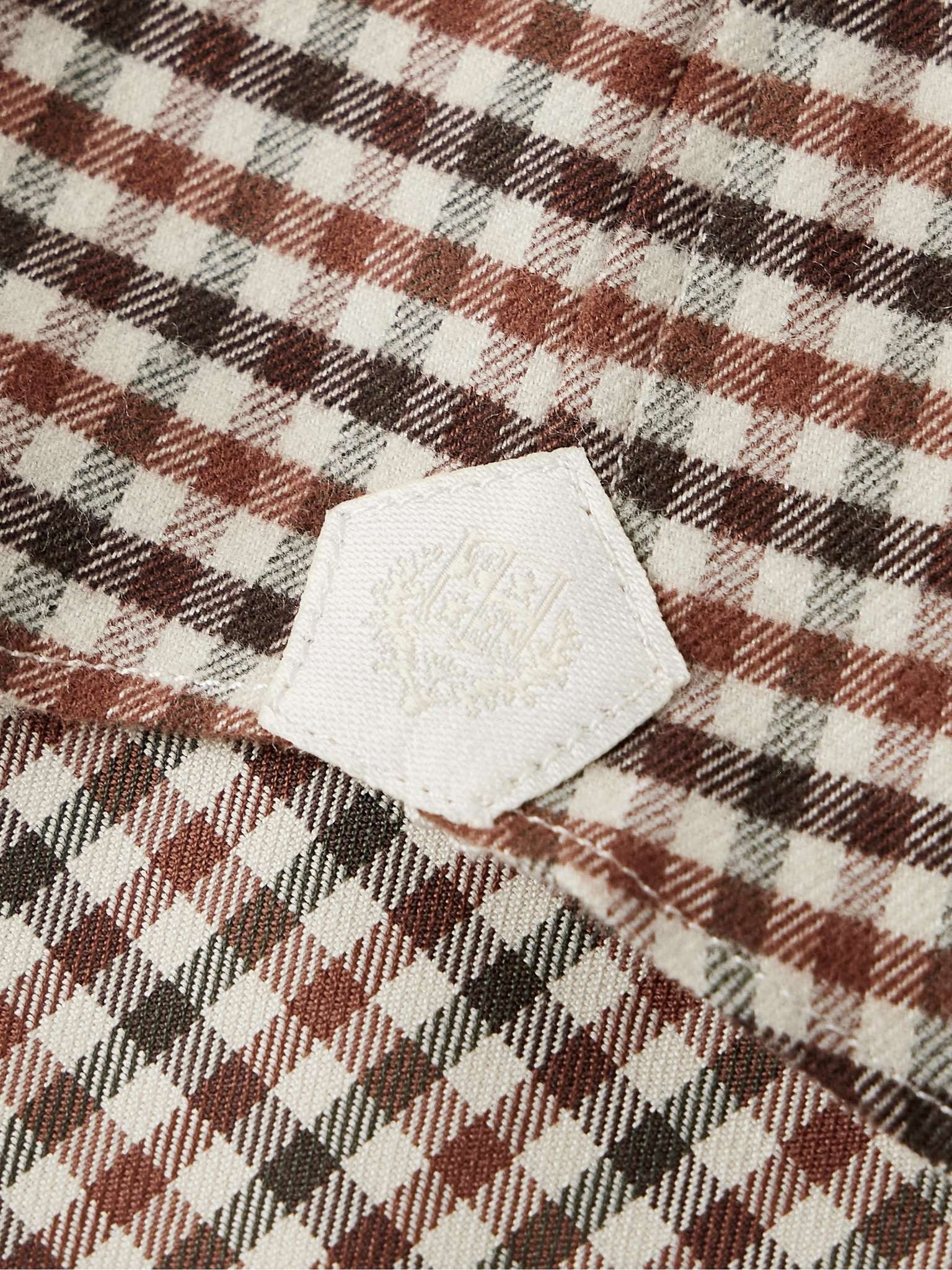 Logo-Appliquéd Checked Cotton-Flannel Shirt - 5