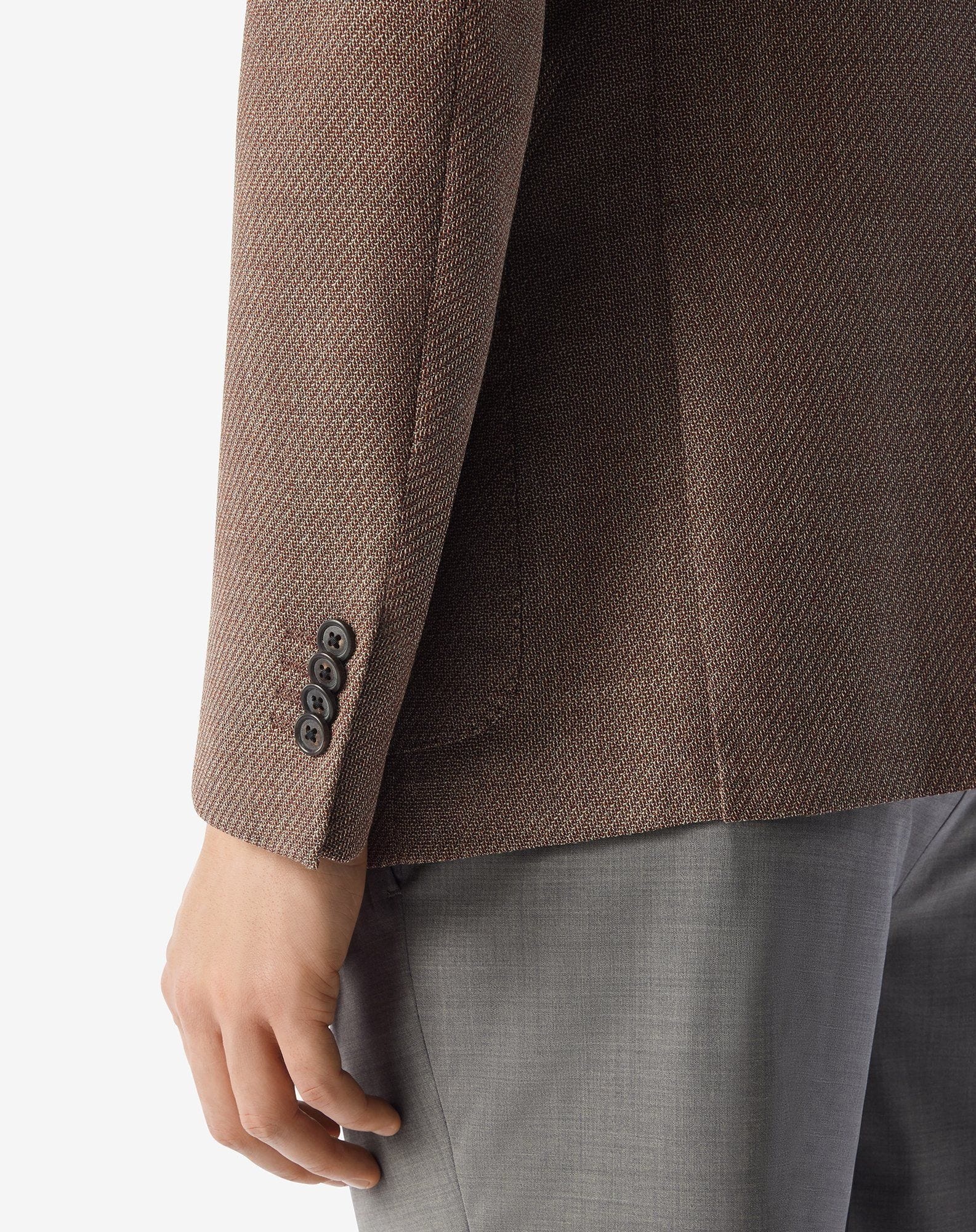 Brown pure wool jacket - 5