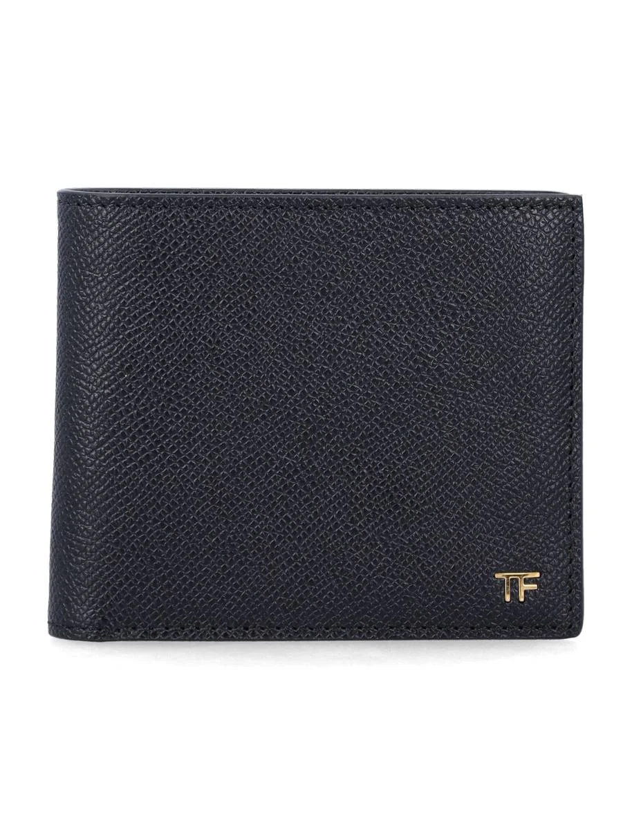 Tom Ford Black Grain Leather Bifold Wallet - 1