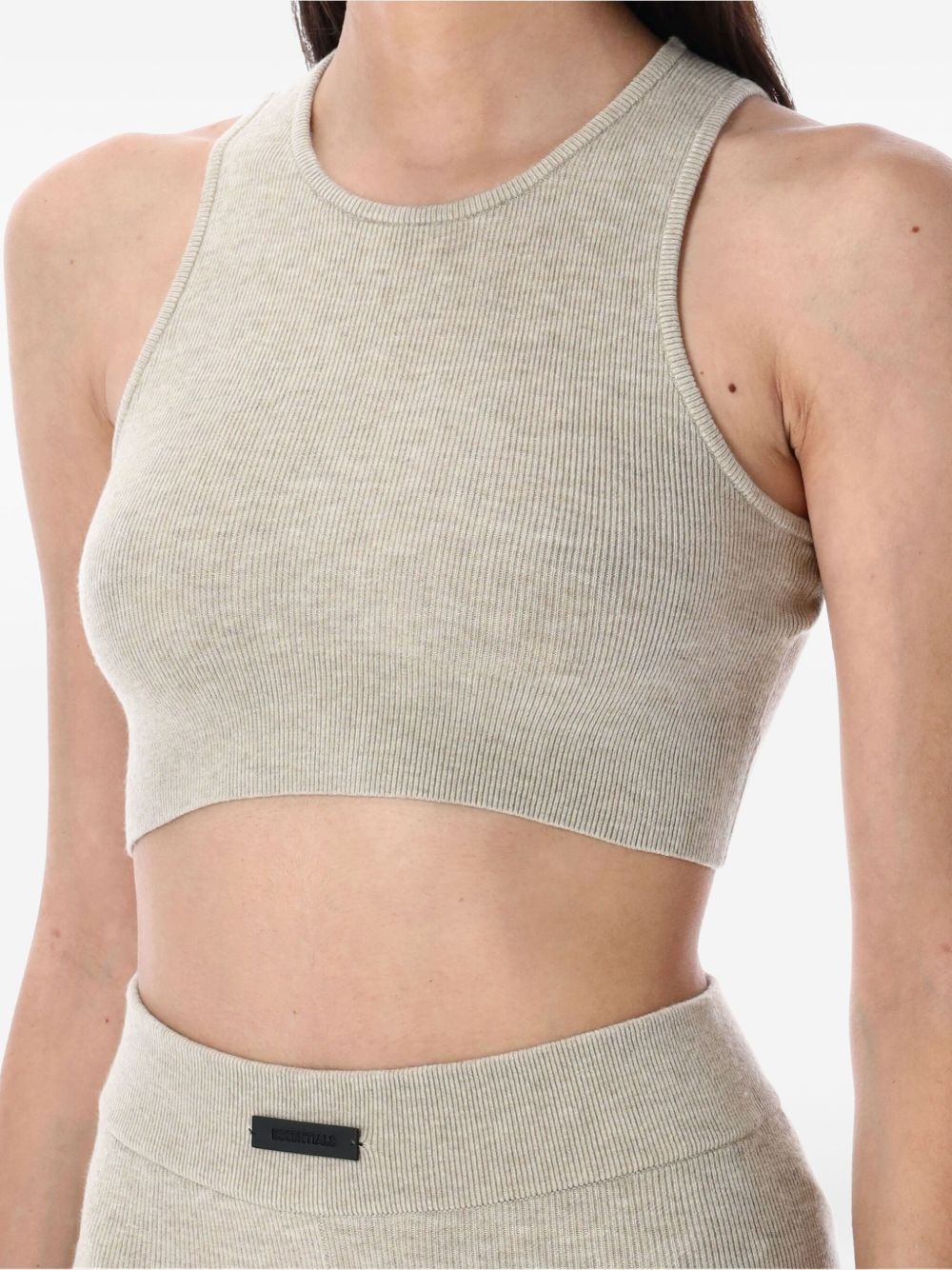 crew-neck ribbed tank top - 3