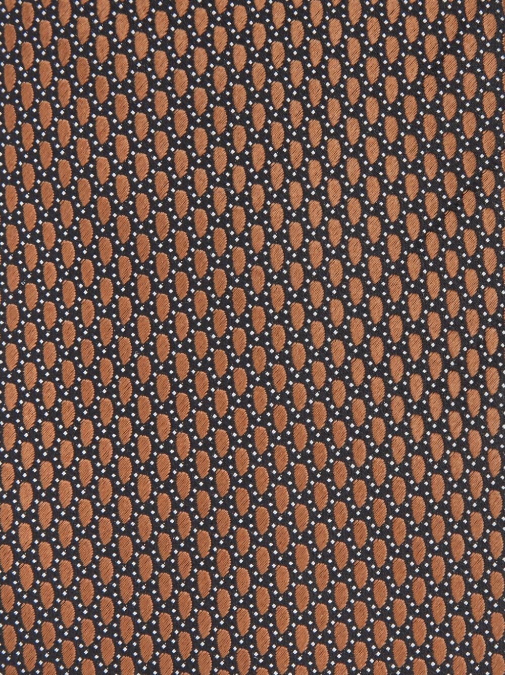 patterned-jacquard silk tie - 2