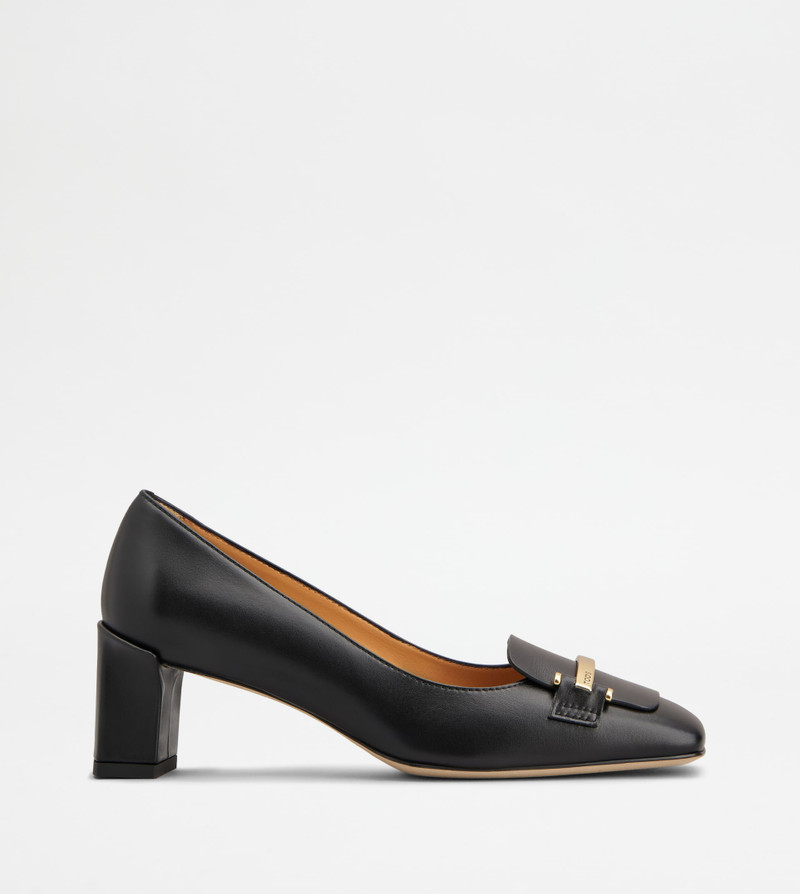 PUMPS IN LEATHER - BLACK 1