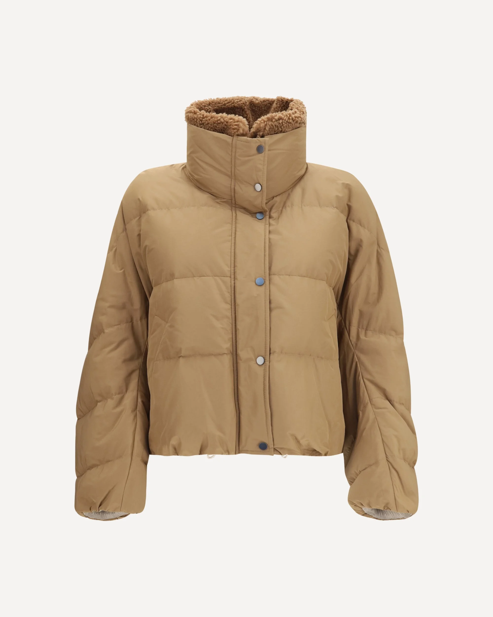 Padded Jacket with shearling collar - 1