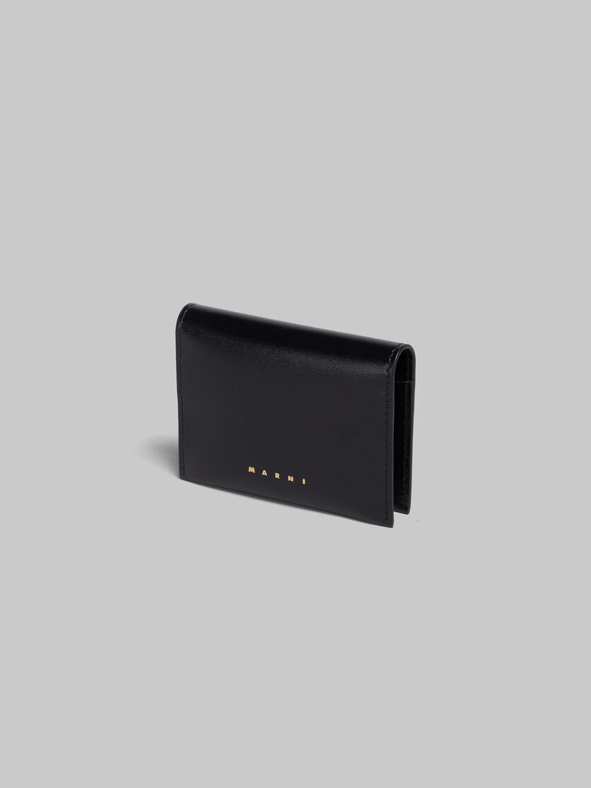 BLACK LEATHER BIFOLD CARD CASE - 4