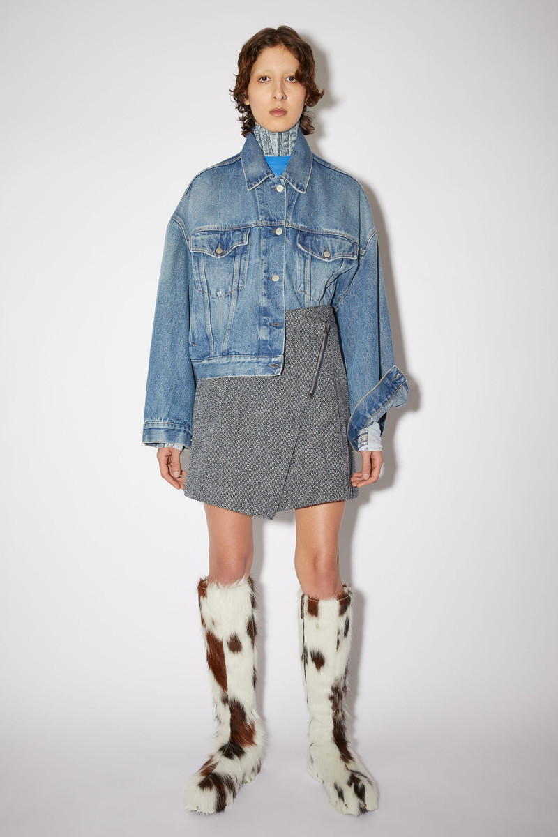 Acne Studios Asymmetric skirt - Blue/black outlook